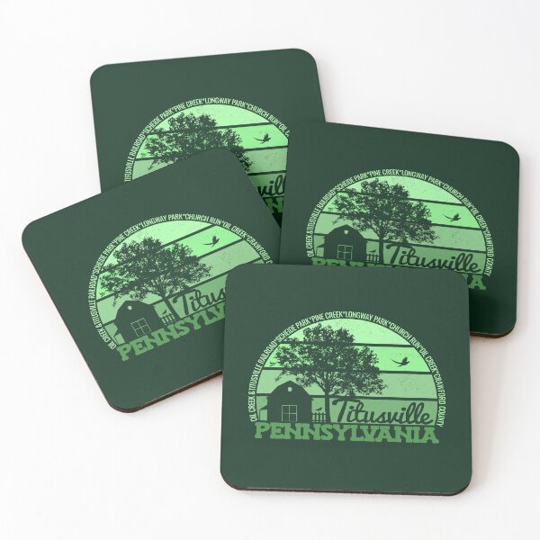 Item preview, Titusville Pennsylvania Sunset Retro Vintage Local Pride Logo designed and sold by CRHPOD20.