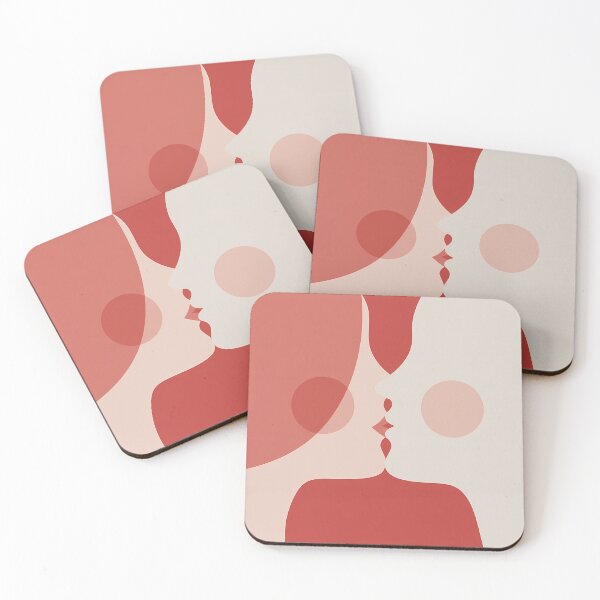 Item preview, Artistic close-up of two lovers kissing Valentine’s Day illustration designed and sold by AnnaTymosh.