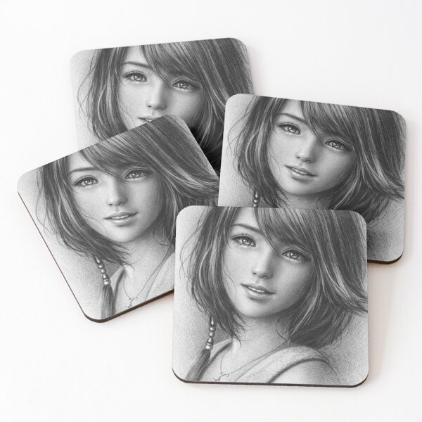 Item preview, Final Fantasy - Yuna artistic drawing designed and sold by AnimeHentaiArt.