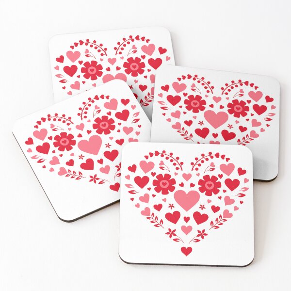 Item preview, Valentine Floral Folk Heart Romantic Love Illustration designed and sold by Artchyzh.