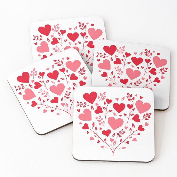 Item preview, Folk Floral Heart Illustration With Love Symbols designed and sold by Artchyzh.