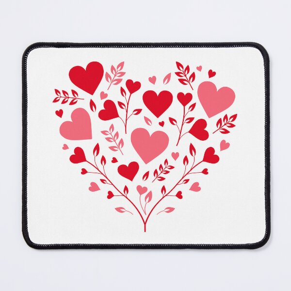 Item preview, Folk Floral Heart Illustration With Love Symbols designed and sold by Artchyzh.