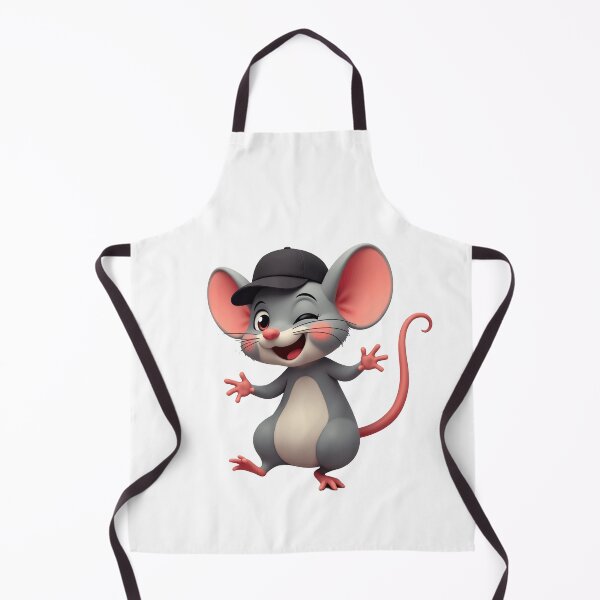 Item preview, Cute grey mouse in a black hat is dancing, no background designed and sold by wizard-work.