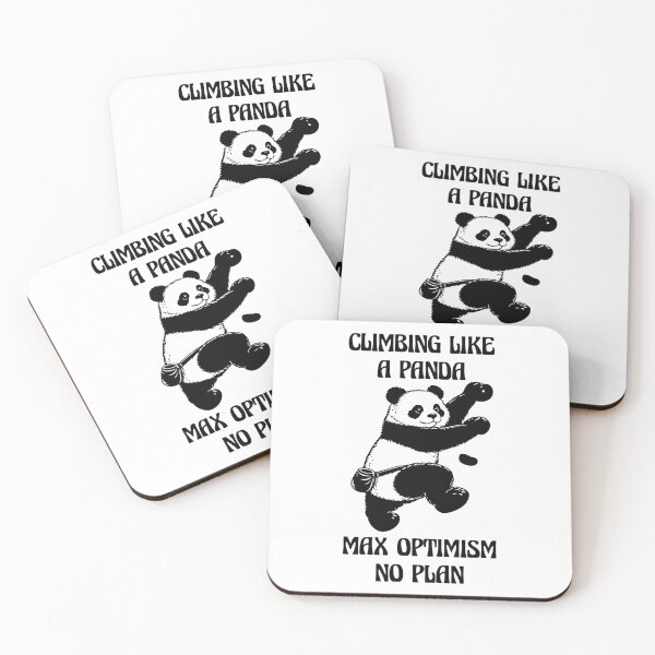 Item preview, Climbing Like a Panda Max Optimism, No Plan Bouldering Joke designed and sold by Maljonic.