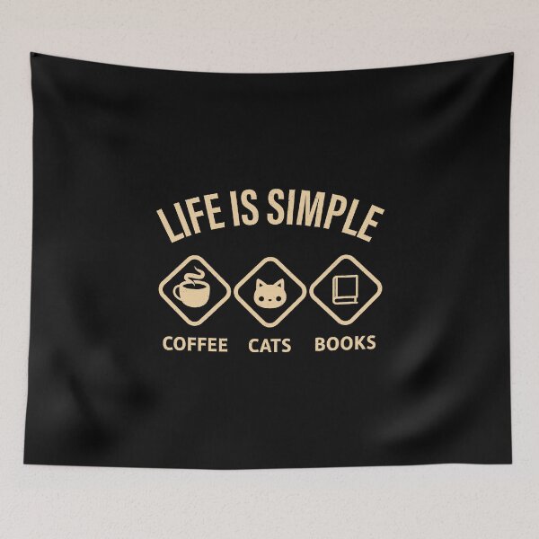 Item preview, Life Is Simple - Coffee Cats Books by Tobe Fonseca designed and sold by Tobe Fonseca®.
