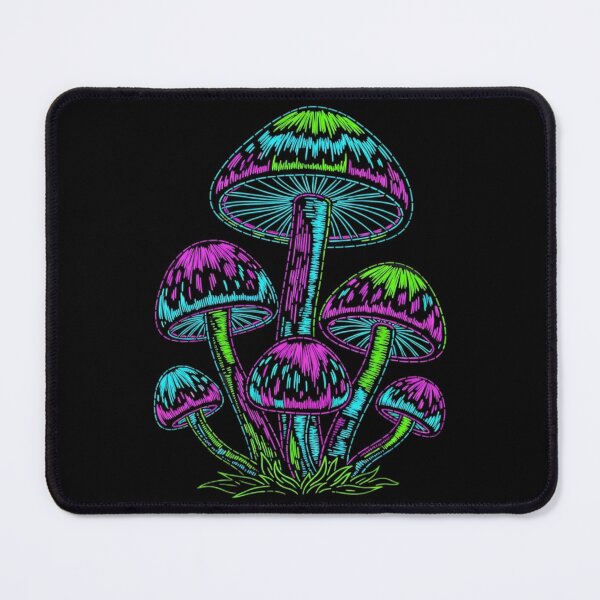 Item preview, Neon Thread Magic Mushrooms - Faux Embroidery Art designed and sold by Design_Your_Day.
