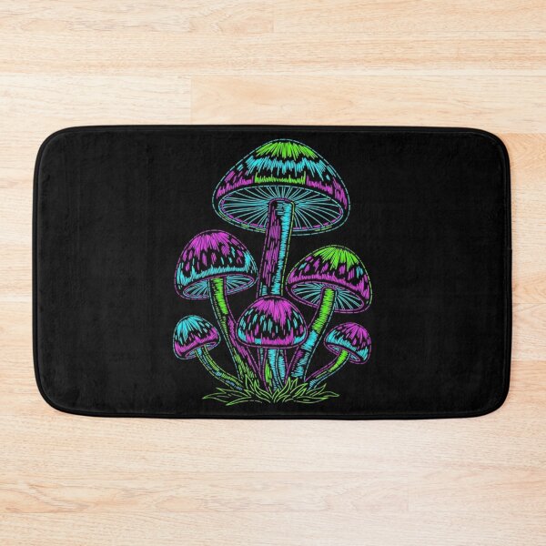 Item preview, Neon Thread Magic Mushrooms - Faux Embroidery Art designed and sold by Design_Your_Day.