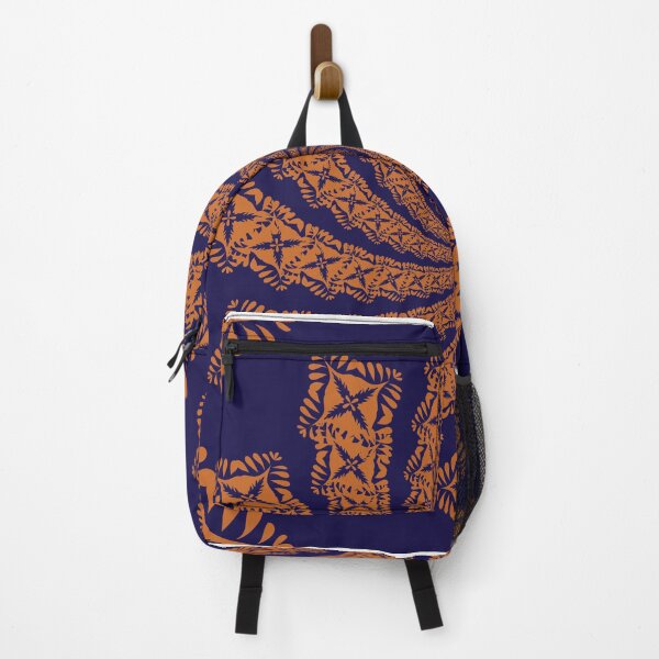 Item preview, Midnight Blue Thai Mandala - Glowing Orange Spiral designed and sold by OIL Pattern Design .