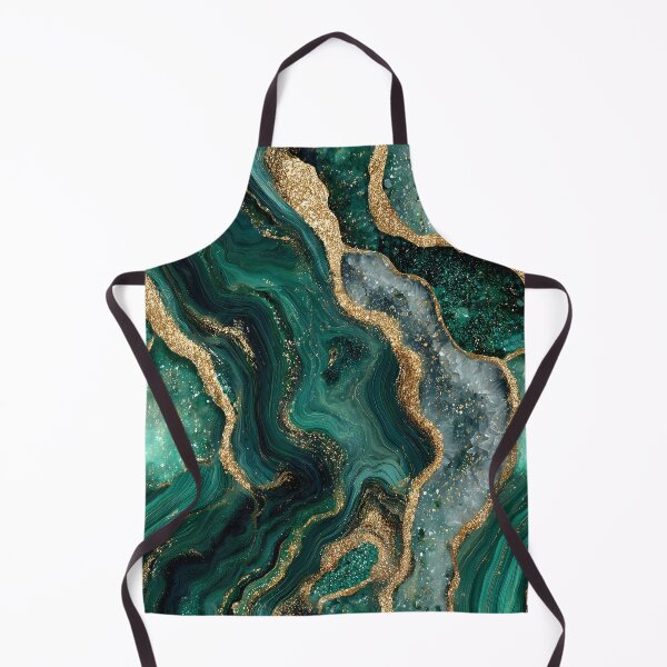 Item preview, Emerald Marble Swirl Texture With Gold Dust Veining, Crystal Gem Layers, Deep Green Stone Flow And Luxe Organic Abstract designed and sold by meganohm.