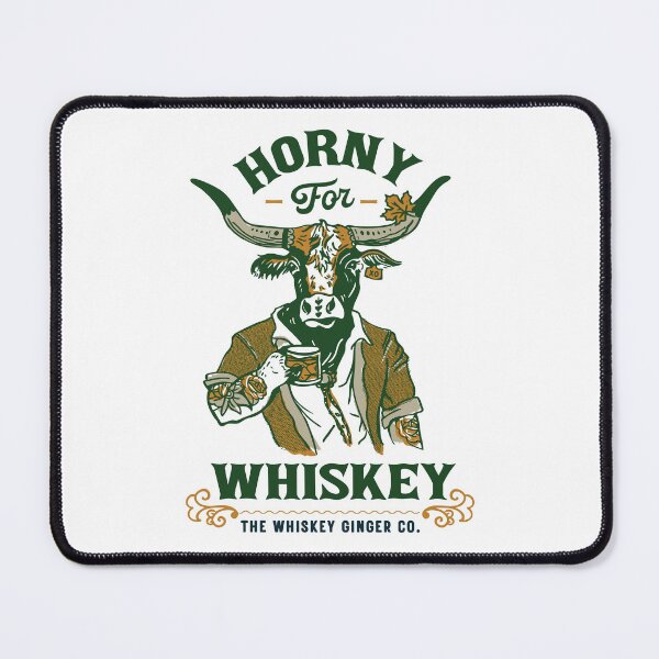 Item preview, Horny For Whiskey Bull. Funny Whiskey Drinker Gifts For Men & Women designed and sold by The Whiskey Ginger Design Shop.