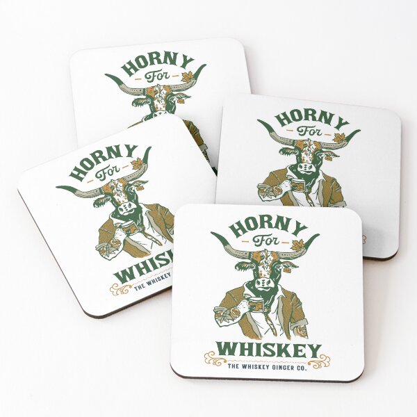 Item preview, Horny For Whiskey Bull. Funny Whiskey Drinker Gifts For Men & Women designed and sold by The Whiskey Ginger Design Shop.
