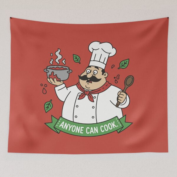 Item preview, Italian chef with a mustache: anyone can cook designed and sold by Yeicoboo.