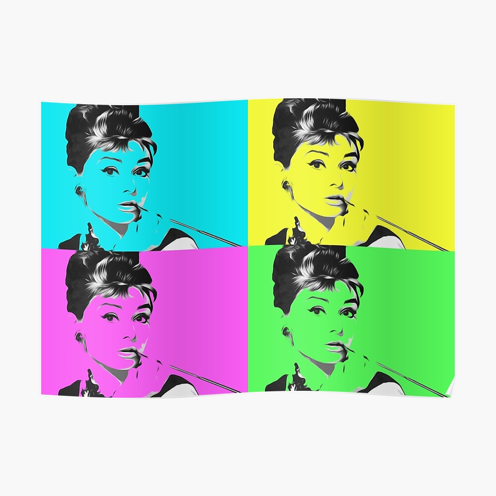 Audrey Hepburn 4 Pop Collage Tapestry By Sisusisu Redbubble