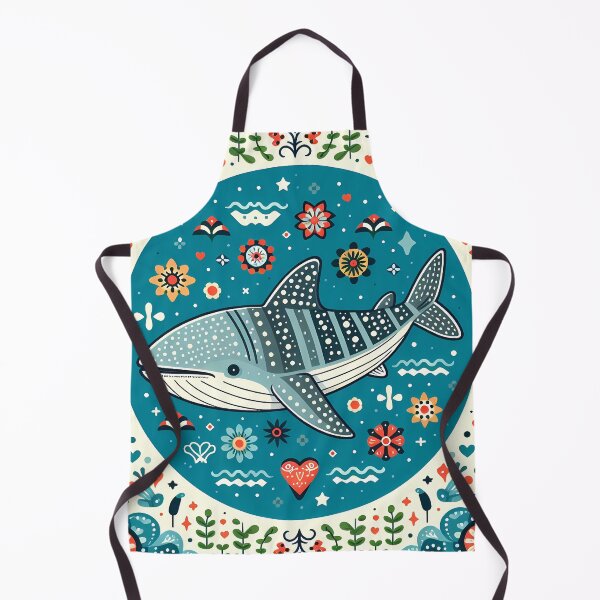 Artikelvorschau, Walhai mit Meeresflora – Hoffnung für die Tierwelt – Skandinavische Volkskunst von heidiannemorris © entworfen und verkauft von FOLK ART FUSION by heidiannemorris.