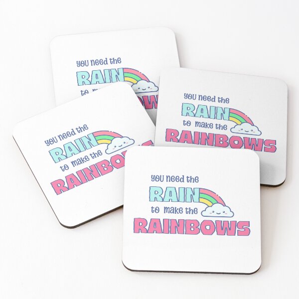 Item preview, You Need the Rain to Make the Rainbows – Cute Positive Quote Art designed and sold by picadillyprints.
