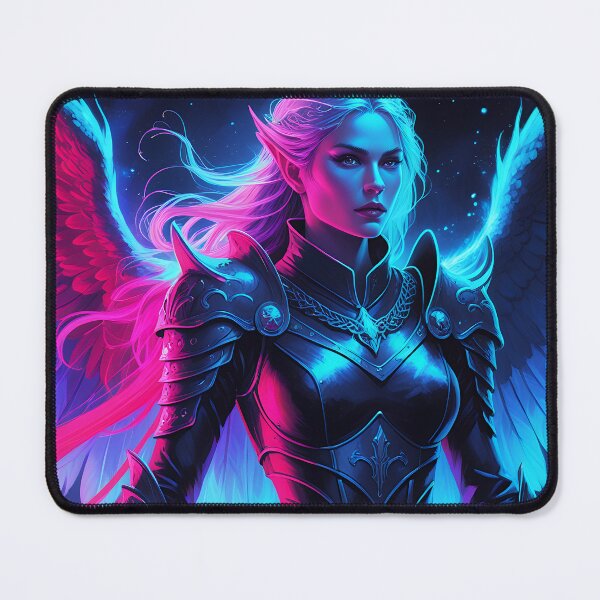 Item preview, Neon Winged Elf Warrior in Cosmic Light designed and sold by athanasioungr.