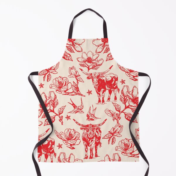 Artikelvorschau, Magnolia-Muster für Longhorn-Bullen. Dekorative Tiermotive für Zuhause und als Geschenkidee. entworfen und verkauft von The Whiskey Ginger Design Shop.