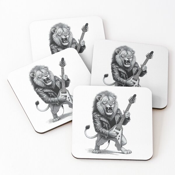 Item preview, Heavy Metal Lion Guitarist Rock Star designed and sold by Rostislav Bouda.