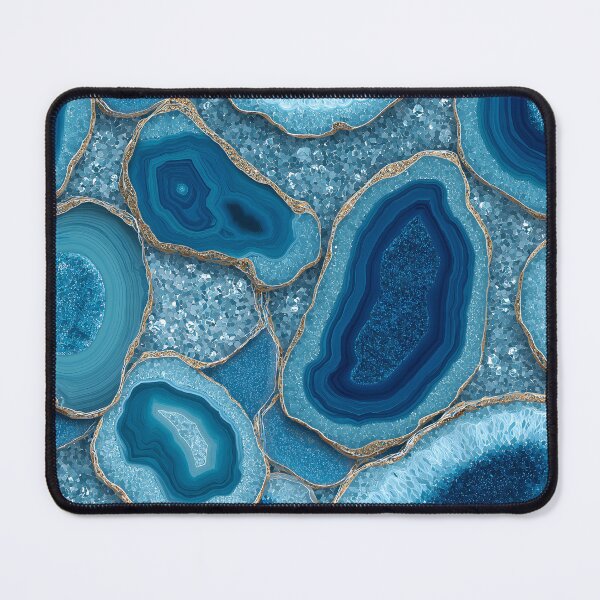 Item preview, Blue Agate and Geode Cross-Sections with Glittering Gold Veins and Crystals designed and sold by meganohm.