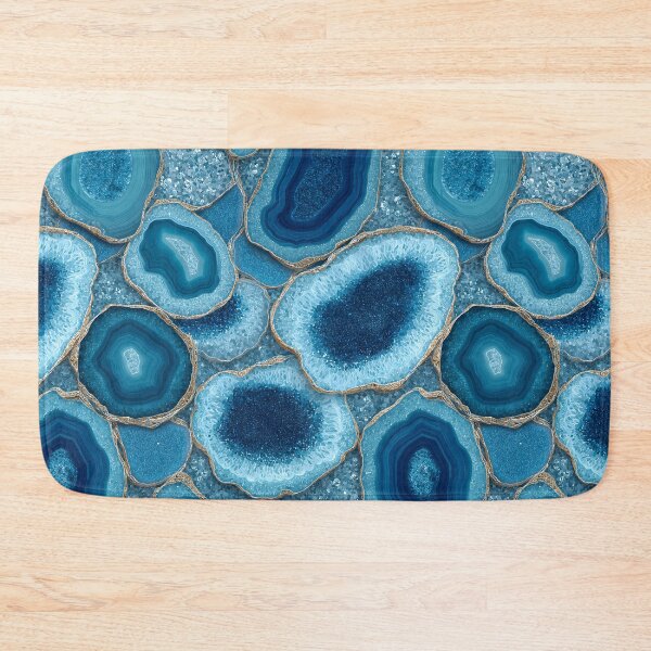 Item preview, Blue Agate and Geode Cross-Sections with Glittering Gold Veins and Crystals designed and sold by meganohm.