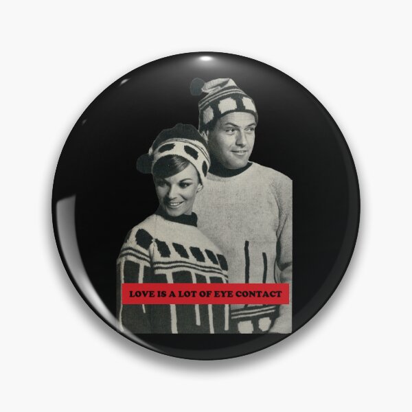 Item preview, Love is a Lot of Eye Contact - Kitsch Valentine Vintage Funny Sarcastic Valentine 1960s Fashion designed and sold by The Sticker Bureau.