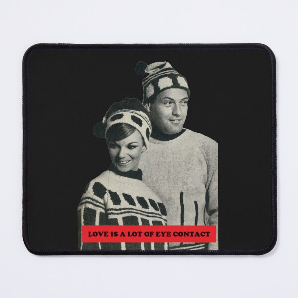 Item preview, Love is a Lot of Eye Contact - Kitsch Valentine Vintage Funny Sarcastic Valentine 1960s Fashion designed and sold by The Sticker Bureau.