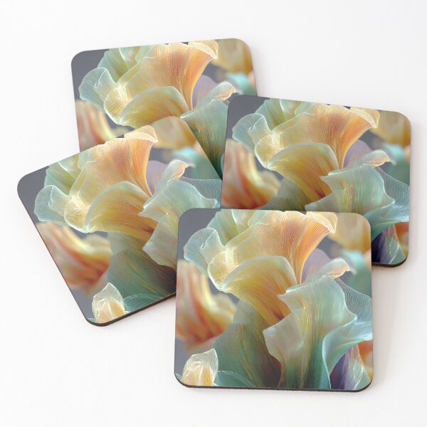 Item preview, Pastel Iridescent Petals Close-Up – Dreamlike Glass Flower designed and sold by EK-World.