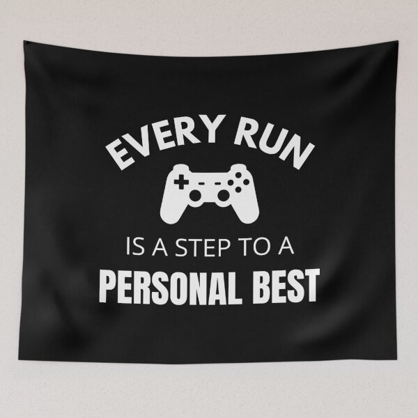 Item preview, Every Run Is a Step to a Personal Best – Minimal Controller Quote Design designed and sold by PHRASEandSTYLE.