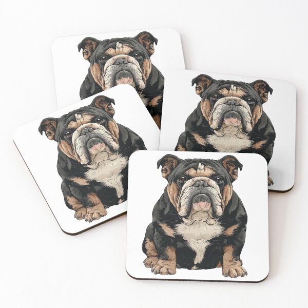 Item preview, Black and Tan Bulldog Dog Illustration designed and sold by whyitsme.