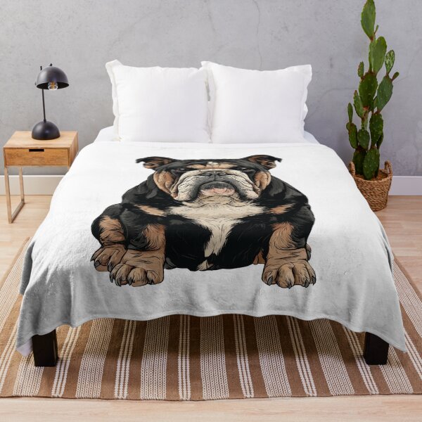 Item preview, Black and Tan Bulldog Dog Illustration designed and sold by whyitsme.
