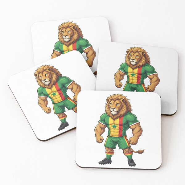 Item preview, Powerful Senegalese Lion Football Mascot 2026 designed and sold by ArtByKatti.