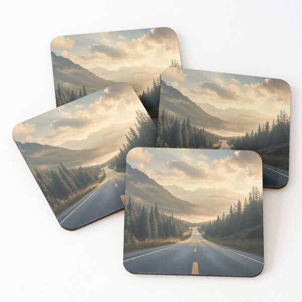 Item preview, Endless Mountain Road at Golden Hour designed and sold by athanasioungr.