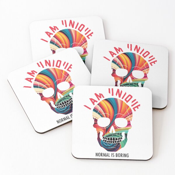 Item preview, Vibrant Skull Image... I am unique... Normal is boring designed and sold by CHASAcreative.