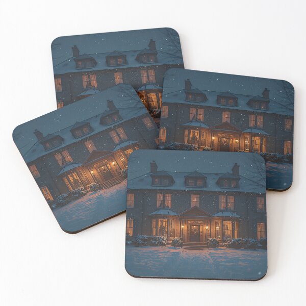 Item preview, Cozy Victorian House on a Snowy Winter Night designed and sold by athanasioungr.