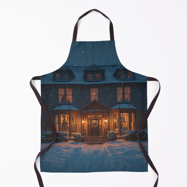 Item preview, Cozy Victorian House on a Snowy Winter Night designed and sold by athanasioungr.