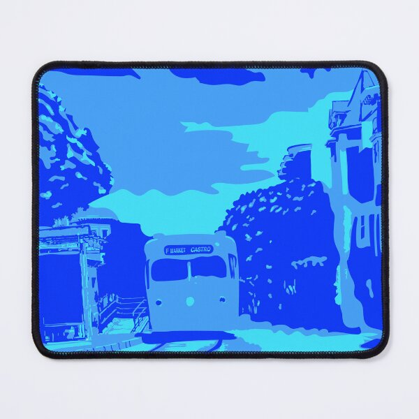 Item preview, Blue Monochromatic San Francisco Castro Muni Stop designed and sold by krithi kreations.