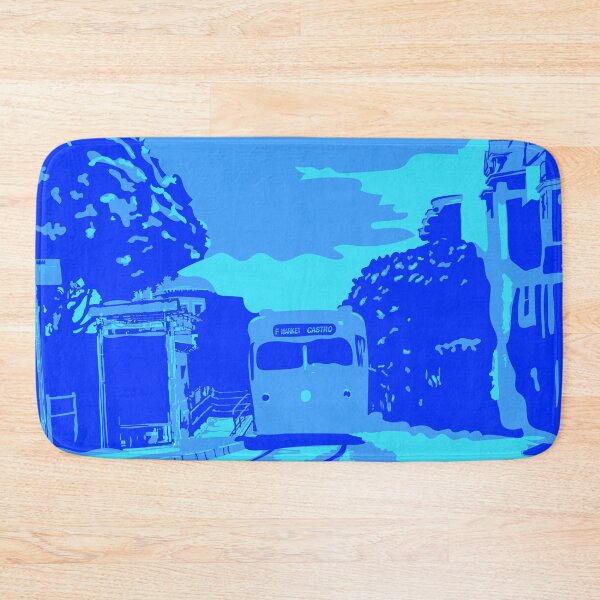 Item preview, Blue Monochromatic San Francisco Castro Muni Stop designed and sold by krithi kreations.