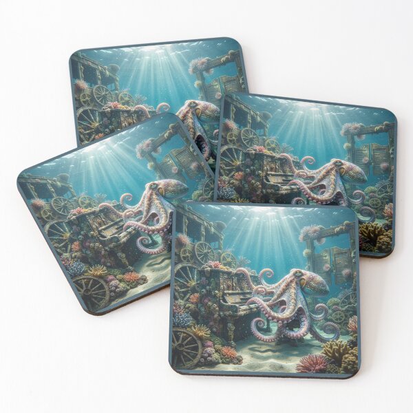 Item preview, Octopus Plays Piano in Undersea Saloon designed and sold by Tridentulus.