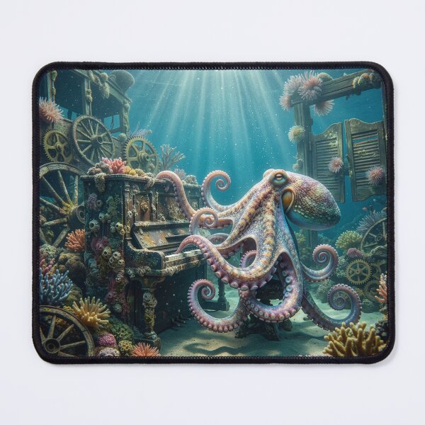 Item preview, Octopus Plays Piano in Undersea Saloon designed and sold by Tridentulus.