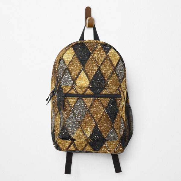 Item preview, Diamond-Shaped Gold and Black Sequin Texture with Metallic Sparkles and Fashion-Inspired Harlequin Pattern designed and sold by meganohm.