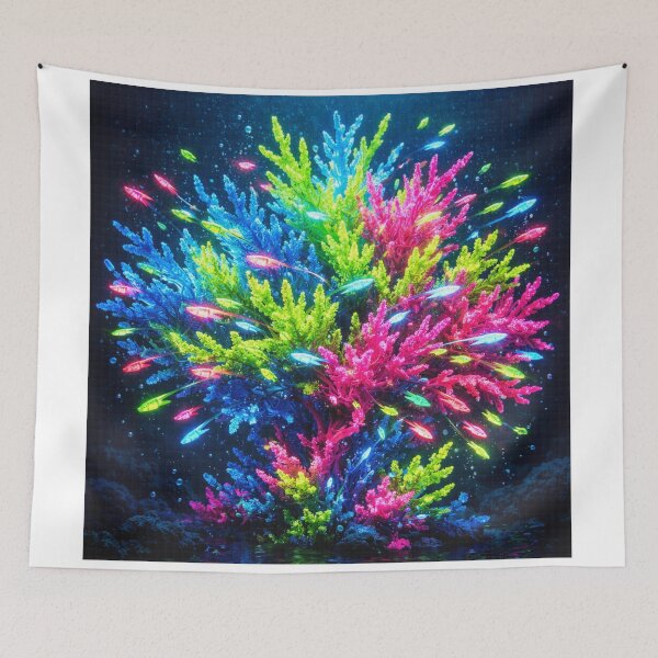 Item preview, Neon Coral Mind – Neurodivergent Spectrum Art designed and sold by DigitalDropArts .