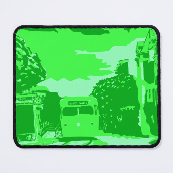 Item preview, Green Monochromatic San Francisco Castro Muni Stop designed and sold by krithi kreations.