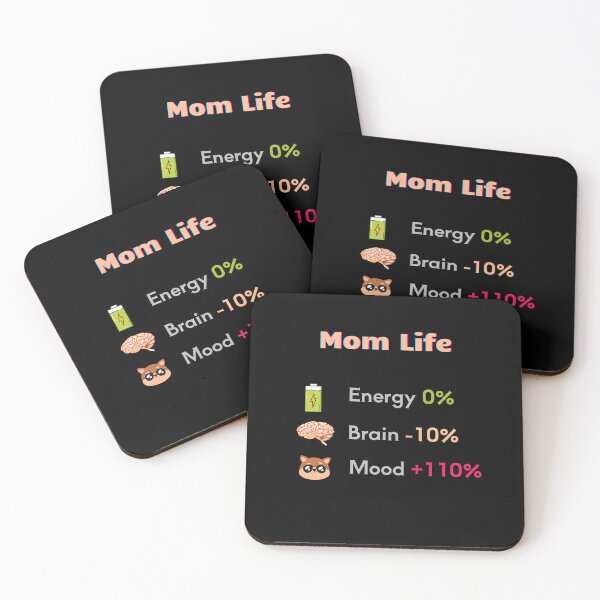 Item preview, Mom Life Mug – Energy 0%, Brain -10%, Mood +110% Funny Mom Coffee Cup designed and sold by Giota29.