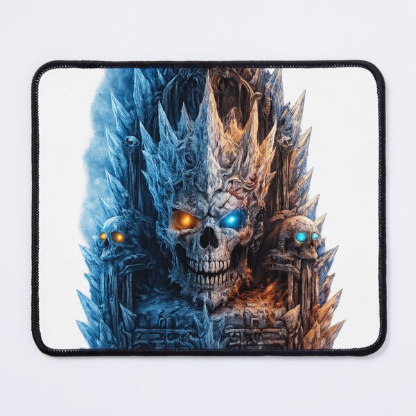 Item preview, Ice Throne Skull – Frozen King on a Crystal Ice Throne designed and sold by BoldLineDesign.