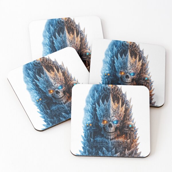 Item preview, Ice Throne Skull – Frozen King on a Crystal Ice Throne designed and sold by BoldLineDesign.