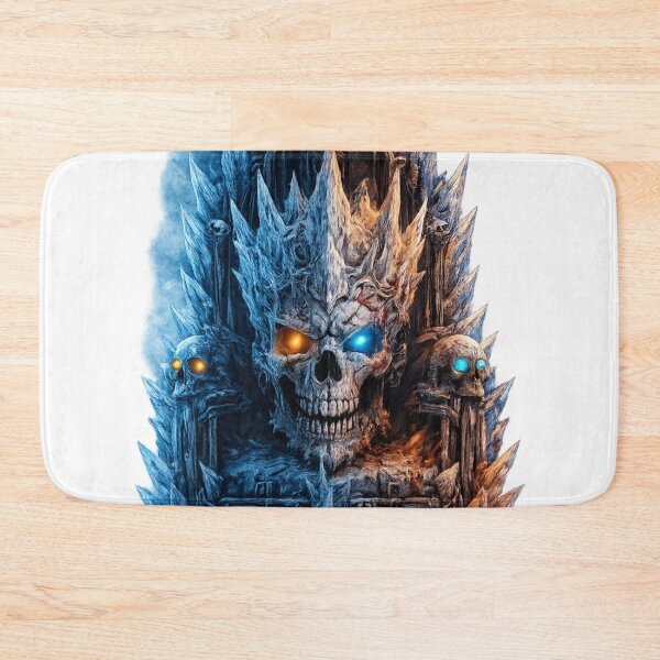Item preview, Ice Throne Skull – Frozen King on a Crystal Ice Throne designed and sold by BoldLineDesign.