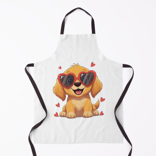 Item preview, Cute Golden Retriever Puppy Wearing Heart Sunglasses Valentine's Day designed and sold by The Real Life Symphony.