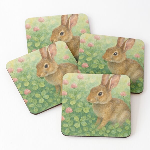 Item preview, Bunny Dining on Sweet Clover designed and sold by TinCatOutPost.