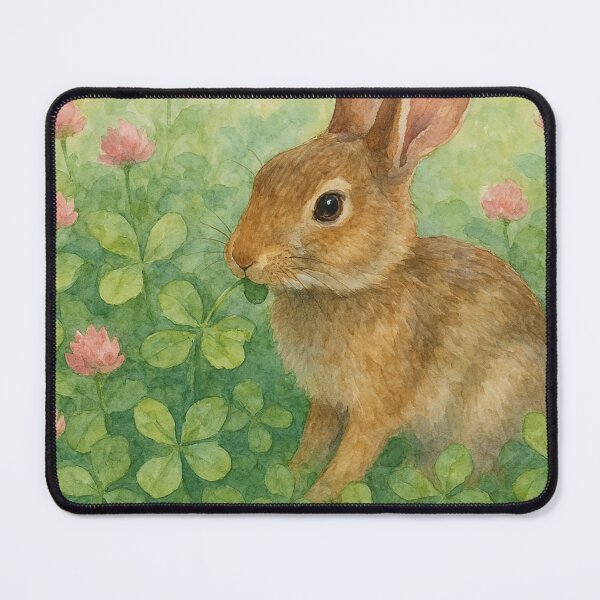 Item preview, Bunny Dining on Sweet Clover designed and sold by TinCatOutPost.