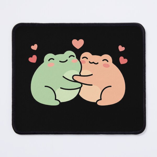 Item preview, Two adorable frogs in love, smiling and surrounded by hearts. designed and sold by m-litomirskaya.